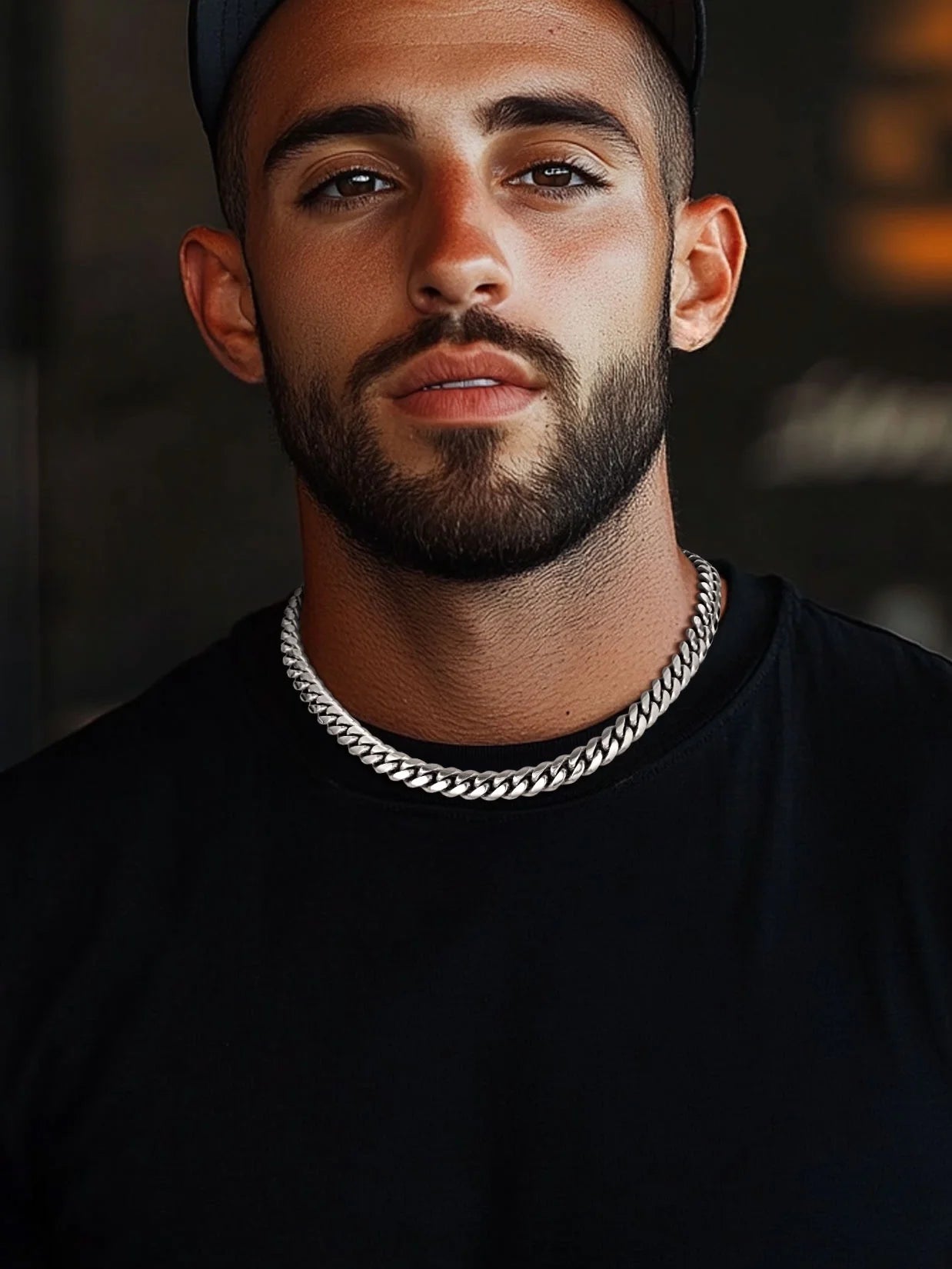 Hip Hop Men Necklaces Curb Cuban Chains 20Inch 10Mm Stainless Steel Chains Gift for Mens