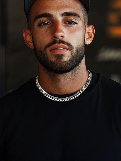 Hip Hop Men Necklaces Curb Cuban Chains 20Inch 10Mm Stainless Steel Chains Gift for Mens