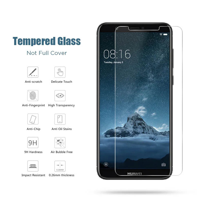 3PCS 2PCS Screen Protector for Huawei P30 P40 P20 Mate 20 Lite Y6 Y7 Tempered Glass on Huawei P Smart Z 2019 2021 Nova 5T Glass