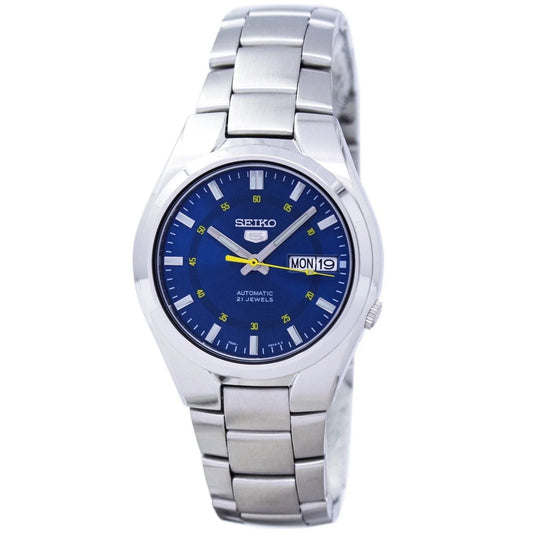Men'S 5 Automatic SNK615K Blue Stainless-Steel Automatic Dress Watch
